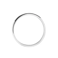 Histoire d'Or Alliance Abygail Ruban Plat Argent Blanc* Bijoux Personnalisés|Bagues