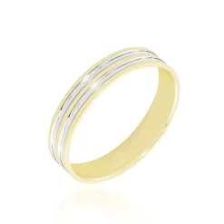 Hot Histoire d'Or Alliance Aharon Or Bicolore