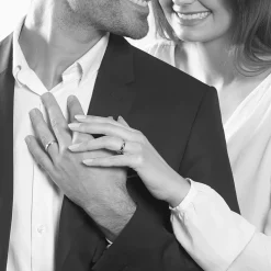 Clearance Histoire d'Or Alliance Aphroditia Demi Jonc Bombe Platine Blanc