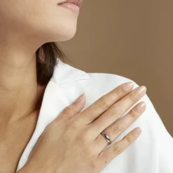 Sale Histoire d'Or Alliance Apollos Demi Jonc Confort Palladium Blanc