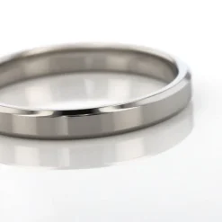 Outlet Histoire d'Or Alliance Aristote Ruban Plat Palladium Blanc