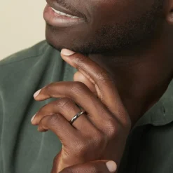 New Histoire d'Or Alliance Arthellais Demi Jonc Classique Palladium Blanc