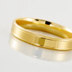 Histoire d'Or Alliance Beatrice Ruban Plat Or Jaune* Bijoux Personnalisés|Bagues