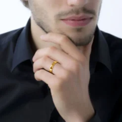 Histoire d'Or Alliance Beatrice Ruban Plat Or Jaune* Bijoux Personnalisés|Bagues