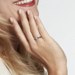 Outlet Histoire d'Or Alliance Beatrice Ruban Plat or blanc