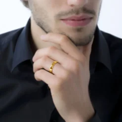 Clearance Histoire d'Or Alliance Beatrice Ruban Plat or jaune