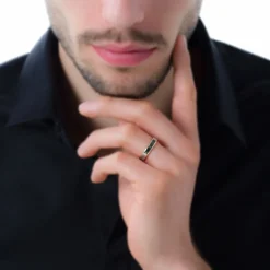 New Histoire d'Or Alliance Beatrice Ruban Plat Or Bicolore