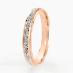 Online Histoire d'Or Alliance Caroline Sablee Ruban Plat or bicolore