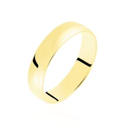 Histoire d'Or Alliance Demi Jonc Classique Or Jaune* Bijoux Personnalisés|Bagues