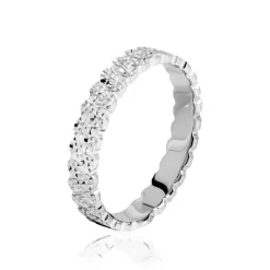 Histoire d'Or Alliance Dentelle 2 Rangs Diamantee Or Blanc* Bijoux Personnalisés|Bagues