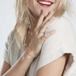 Histoire d'Or Alliance Dentelle 2 Rangs Diamantee Or Blanc* Bijoux Personnalisés|Bagues