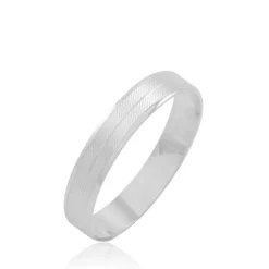 Histoire d'Or Alliance Edos Mat Ruban Plat Or Blanc* Bijoux Personnalisés|Bagues