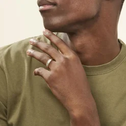 Histoire d'Or Alliance Effet Epi Mat Ruban Plat Or Bicolore* Bijoux Personnalisés|Bagues