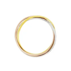 Histoire d'Or Alliance Entrelacee Diamantee Demi Jonc Classique Or Tricolore* Bijoux Personnalisés|Bagues