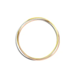 Histoire d'Or Alliance Entrelacee Ruban Plat Or Tricolore* Bijoux Personnalisés|Bagues