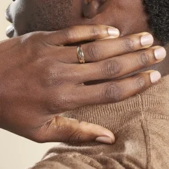 Discount Histoire d'Or Alliance Entrelacee Ruban Plat Or Tricolore