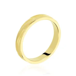 Histoire d'Or Alliance Eros Brossee Ruban Plat Or Jaune* Bijoux Personnalisés|Bagues