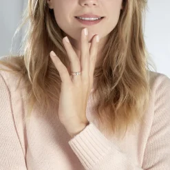 Histoire d'Or Alliance Fantaisie Diamantee Ruban Plat or bicolore