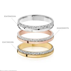 Outlet Histoire d'Or Alliance Fantaisie Diamantee Ruban Plat or blanc