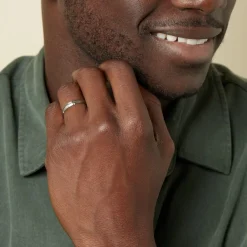 Histoire d'Or Alliance Fantaisie Mat Et Brillant Ruban Plat Palladium Blanc* Bijoux Personnalisés|Bagues