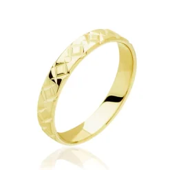 Hot Histoire d'Or Alliance Fantaisie Ruban Plat or jaune
