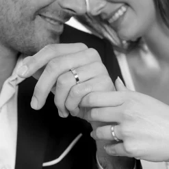 Histoire d'Or Alliance Gaia Ruban Or Blanc* Bijoux Personnalisés|Bagues