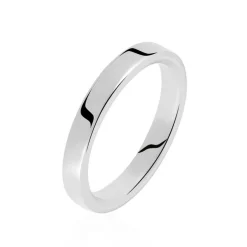 Clearance Histoire d'Or Alliance Gaia Ruban Plat Or Blanc