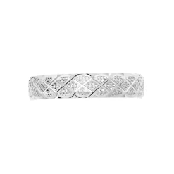 Histoire d'Or Alliance Ginny Ruban Plat Or Blanc* Bijoux Personnalisés|Bagues