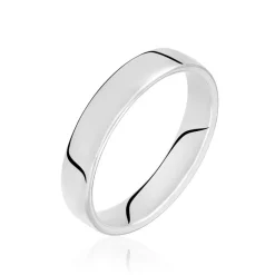 Hot Histoire d'Or Alliance Gontran Ruban Bombé Or Blanc