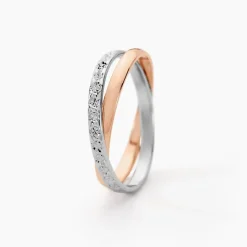 Sale Histoire d'Or Alliance Hermana Ruban Plat Or Bicolore