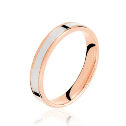 Clearance Histoire d'Or Alliance Hevan Ruban Or Bicolore