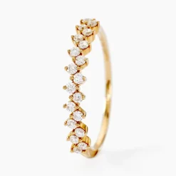 Hot Histoire d'Or Alliance Jodene Or Jaune Diamant Synthétique