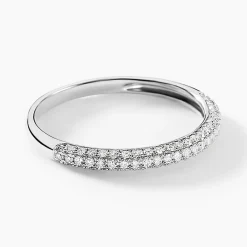 Hot Histoire d'Or Alliance Joshua Or Blanc Diamant