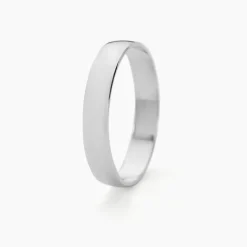 Histoire d'Or Alliance Julie Ruban Classique Platine Blanc