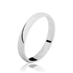 Histoire d'Or Alliance Khelya Ruban Plat Argent Blanc* Bijoux Personnalisés|Bagues