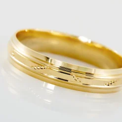 Histoire d'Or Alliance Laurette Ruban Plat Or Jaune* Bijoux Personnalisés|Bagues