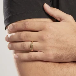 Histoire d'Or Alliance Laurette Ruban Plat Or Jaune* Bijoux Personnalisés|Bagues