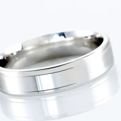 Discount Histoire d'Or Alliance Mae-lou Ruban Plat Argent Blanc