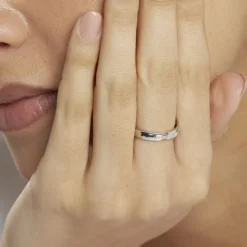 Sale Histoire d'Or Alliance Magali Ruban Plat Or Blanc