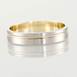 Sale Histoire d'Or Alliance Marcio Ruban Plat Or Bicolore