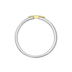 Hot Histoire d'Or Alliance Marton Ruban Plat Or Bicolore