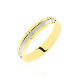 Histoire d'Or Alliance Marvin Demi Jonc Classique Or Bicolore* Bijoux Personnalisés|Bagues