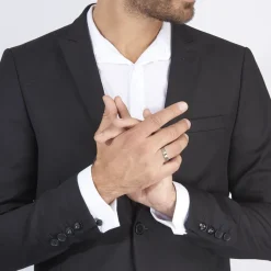 Histoire d'Or Alliance Mat Et Brillant Liseret Ruban Plat Palladium Blanc* Bijoux Personnalisés|Bagues