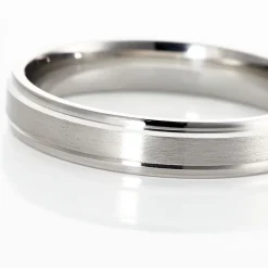 Clearance Histoire d'Or Alliance Mat Et Brillant Ruban Plat Palladium Blanc