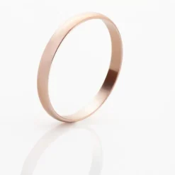 New Histoire d'Or Alliance Meredithe Demi Jonc Classique Or Rose