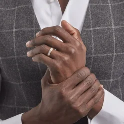 Online Histoire d'Or Alliance Miroir Ruban Plat Or Bicolore