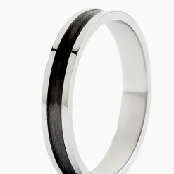 Histoire d'Or Alliance Navid Palladium Blanc Et Carbone* Bijoux Personnalisés|Bagues