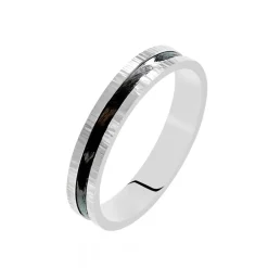 Histoire d'Or Alliance Navido Ruban Plat Palladium Bicolore