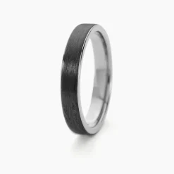 Histoire d'Or Alliance Nayhan Ruban Plat Titane Blanc* Bijoux Personnalisés|Bagues