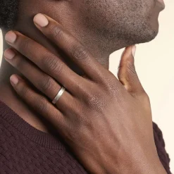 Histoire d'Or Alliance Nelcie Ruban Plat Argent Blanc* Bijoux Personnalisés|Bagues